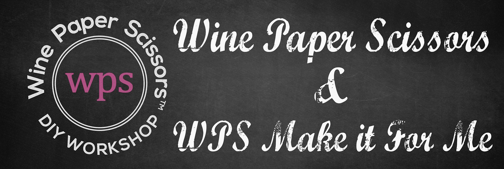Wine Paper Scissors & WPS Make it For Me wordmarks