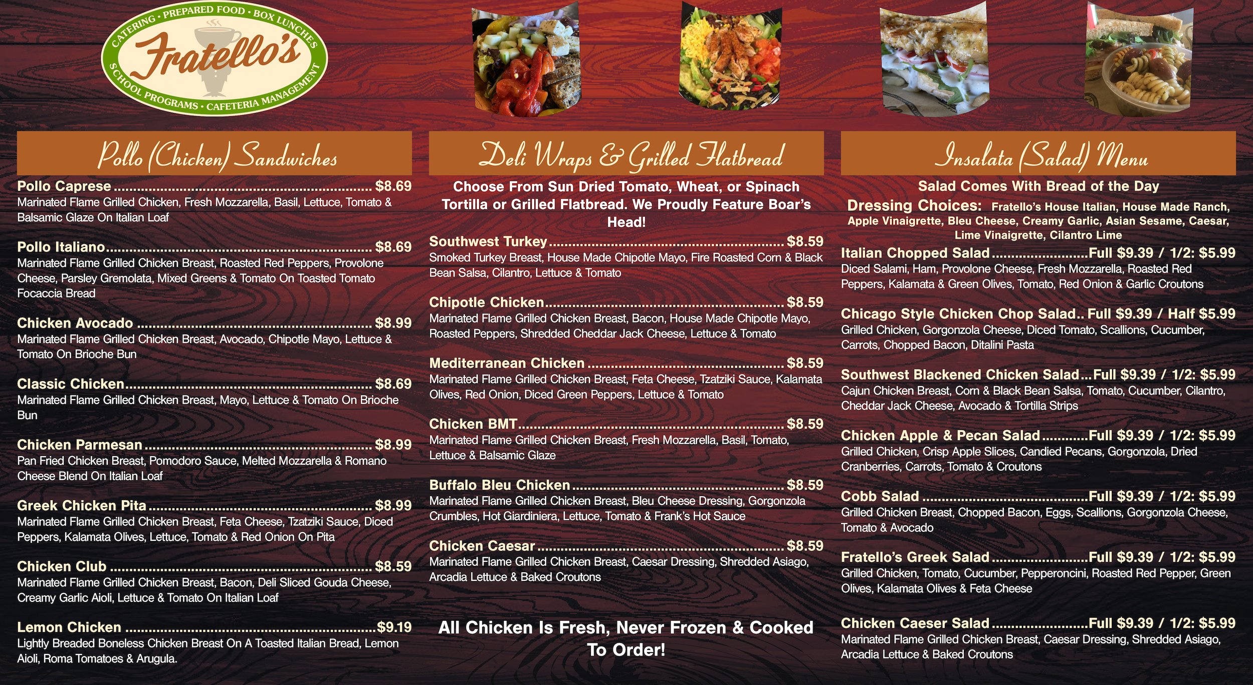Fratellos Menu Large 1 copy Fratello's Catering Menu Pg1